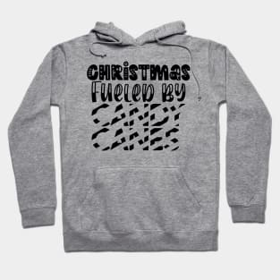 Christmas fueled by candy canes - funny xmas retro typography word art Hoodie